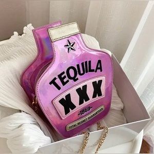 🥃 New! Tequila Pink Holographic Crossbody